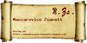 Maszarovics Zsanett névjegykártya